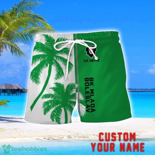 BK Mladá Boleslav Coconut Pattern Hawaiian Shirt And Shorts Personalized Name Unique Gift For Summer Product Photo 2