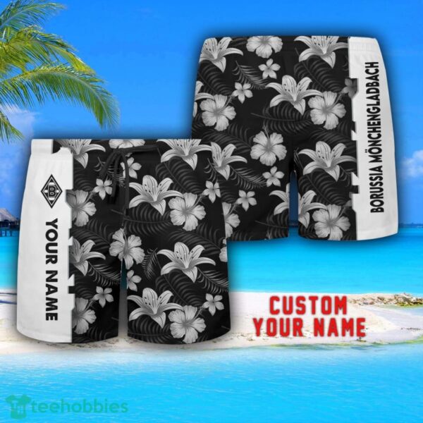 Borussia Mönchengladbach Tropical Combo Hawaiian Shirt And Shorts Personalized Name For Fans Product Photo 3
