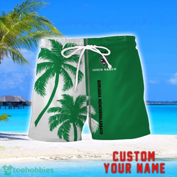 Borussia Monchengladbach Coconut Pattern Hawaiian Shirt And Shorts Personalized Name Unique Gift For Summer Product Photo 2