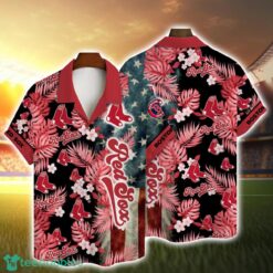 Boston Red Sox MLB Flower And Flag Pattern Hawaiian Shirt Summer Gift Product Photo 1