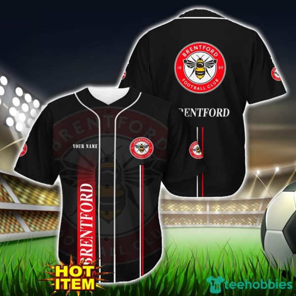 Brentford FC Black Baseball Jersey Shirt For Fans Product Photo 1