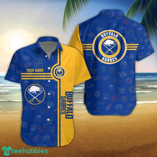 Buffalo Sabres Logo team 3D All Over Printed 3D Hawaiian Shirt Custom Name For Fans Product Photo 1