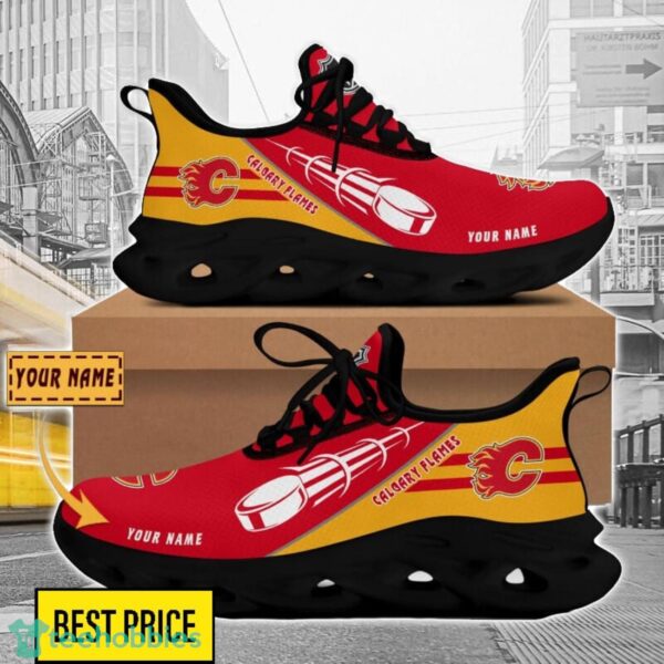 Calgary Flames Custom Name Sneakers Limited Max Soul Shoes For Men Women Product Photo 2