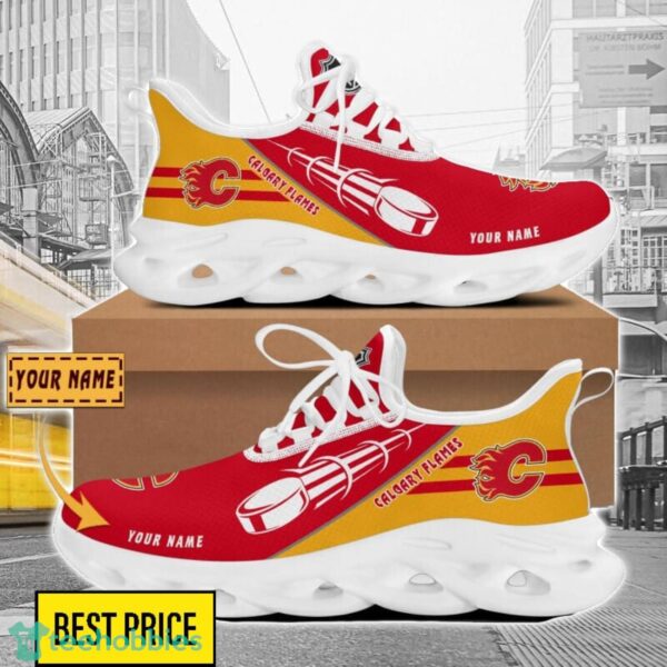 Calgary Flames Custom Name Sneakers Limited Max Soul Shoes For Men Women Product Photo 1