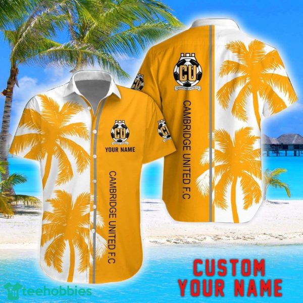 Cambridge United Coconut Pattern Hawaiian Shirt And Shorts Personalized Name Unique Gift For Summer Product Photo 1