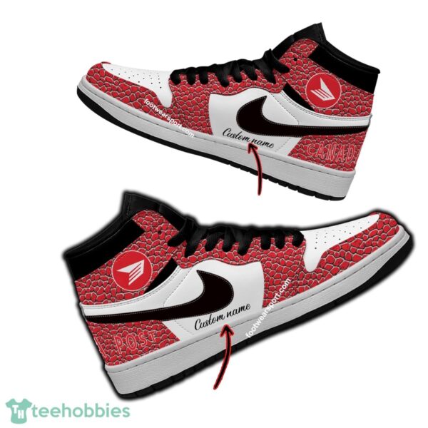 Canada Post Air Jordan Hightop Shoes Personalized Crocodile Skin Pattern Full Print - Canada Post Air Jordan Hightop Shoes Personalized Design 1