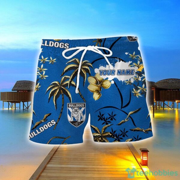 Canterbury Bankstown Bulldogs 3D Hawaiian Shirt And Shorts Custom Name Beach Shirt Product Photo 2