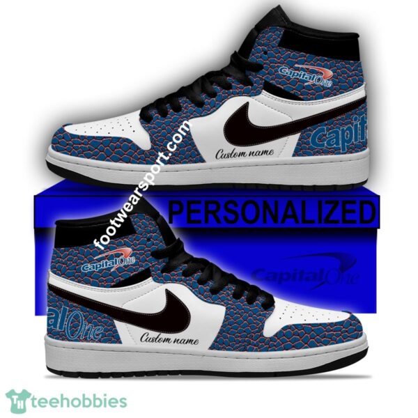 Capital One Air Jordan Hightop Shoes Personalized Crocodile Skin Pattern Gift For Men Women Fans - Capital One Air Jordan Hightop Shoes Personalized Design 1