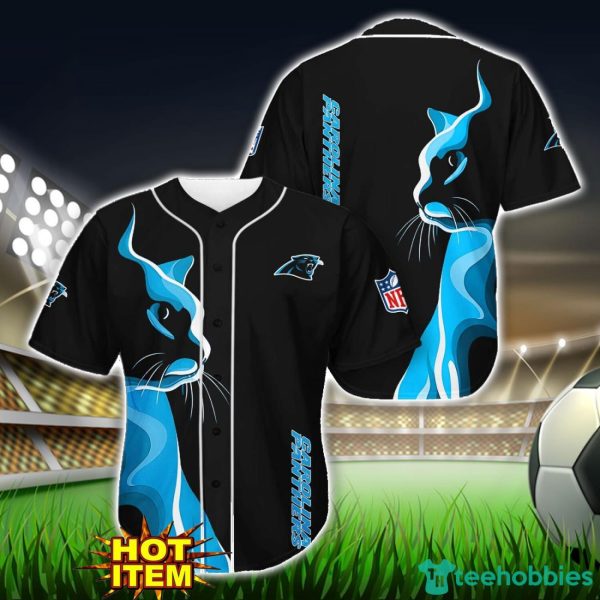 Carolina Panthers Black Baseball Jersey Shirt For Fans Product Photo 1
