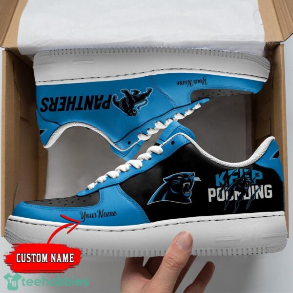 Carolina Panthers Personalized Name AF Sneakers Men Women Air Force Shoes Product Photo 1