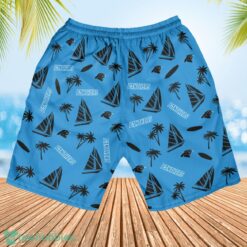 Carolina Panthers Sailboat and Coconut Pattern Beach Shorts For Fans Product Photo 3