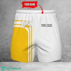 Caterpillar Inc 3D Beach Shorts For Men Logo Car And Custom Name For Fans Product Photo 1