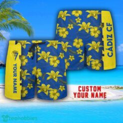 Cádiz CF Tropical Combo Hawaiian Shirt And Shorts Personalized Name For Fans Product Photo 3