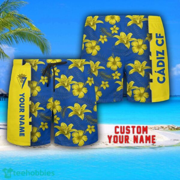 Cádiz CF Tropical Combo Hawaiian Shirt And Shorts Personalized Name For Fans Product Photo 3