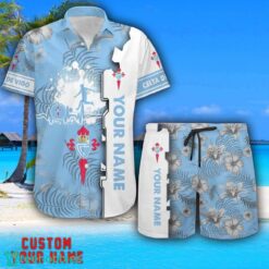 Celta de Vigo Tropical Combo Hawaiian Shirt And Shorts Personalized Name For Fans Product Photo 1