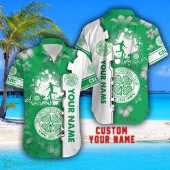 Celtic FC Tropical Combo Hawaiian Shirt And Shorts Personalized Name For Fans Product Photo 2