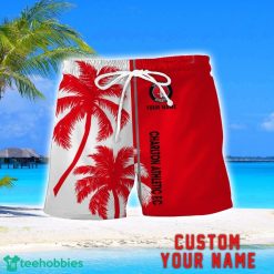 Charlton Athletic Coconut Pattern Hawaiian Shirt And Shorts Personalized Name Unique Gift For Summer Product Photo 2