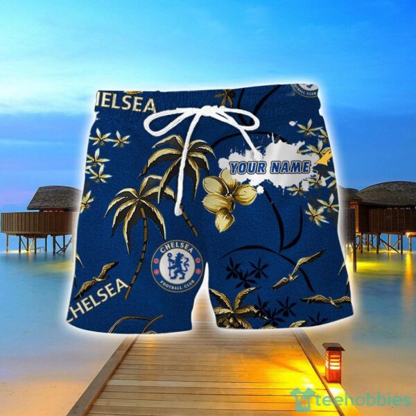 Chelsea F.C. 3D Hawaiian Shirt And Shorts Custom Name Beach Shirt Product Photo 2