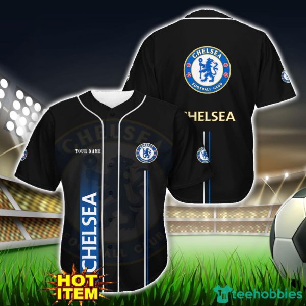 Chelsea F.C. Black Baseball Jersey Shirt For Fans Product Photo 1