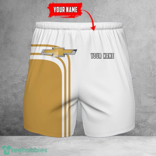 Chevrolet 3D Beach Shorts For Men Logo Car And Custom Name For Fans Product Photo 1