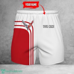 Chevrolet Corvette 3D Beach Shorts For Men Logo Car And Custom Name For Fans Product Photo 1