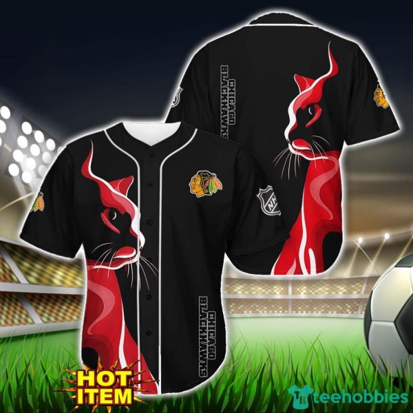 Chicago Blackhawks Black Baseball Jersey Shirt For Fans Product Photo 1