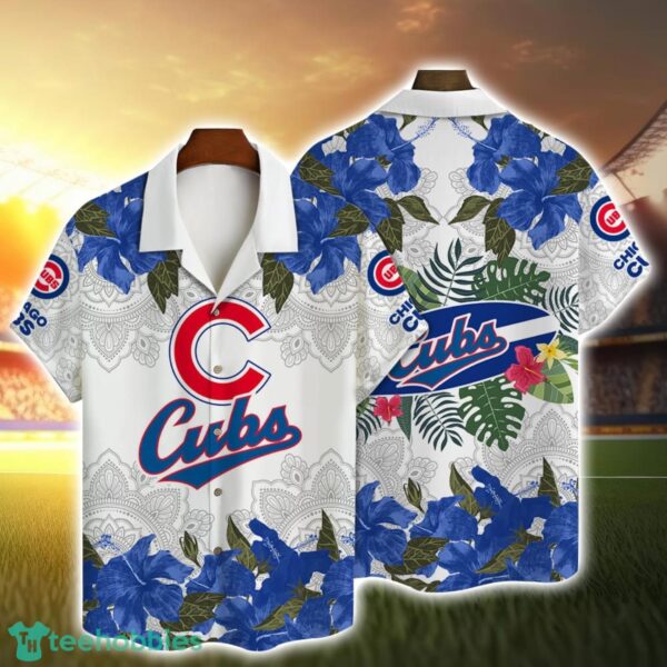Chicago Cubs MLB Hibiscus Flower Hawaiian Shirt Cute Summer Gift Product Photo 1