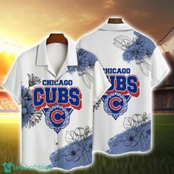 Chicago Cubs Team Logo Pattern White Hawaiian Shirt For Men And Women Product Photo 1