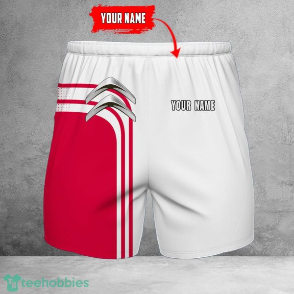 Citroen 3D Beach Shorts For Men Logo Car And Custom Name For Fans Product Photo 1