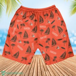 Cleveland Browns Sailboat and Coconut Pattern Beach Shorts For Fans Product Photo 2