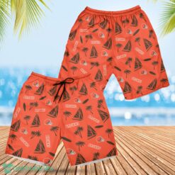 Cleveland Browns Sailboat and Coconut Pattern Beach Shorts For Fans Product Photo 1