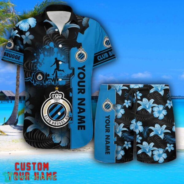 Club Brugge Tropical Combo Hawaiian Shirt And Shorts Personalized Name For Fans Product Photo 1