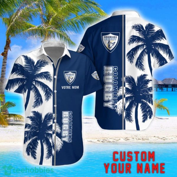 Colomiers Rugby Coconut Pattern Hawaiian Shirt And Shorts Personalized Name Unique Gift For Summer Product Photo 1