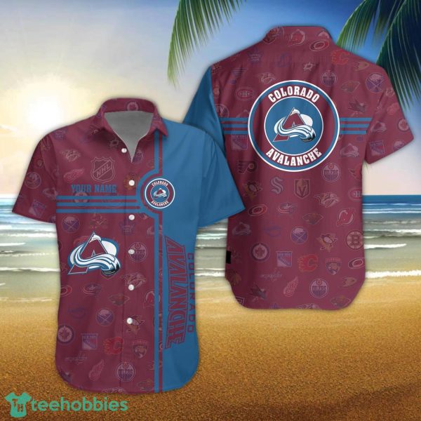 Colorado Avalanche Logo team 3D All Over Printed 3D Hawaiian Shirt Custom Name For Fans Product Photo 1
