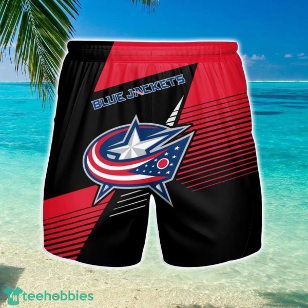 Columbus Blue Jackets 3D Beach Shorts Summer Vacation Gift For Men Product Photo 1