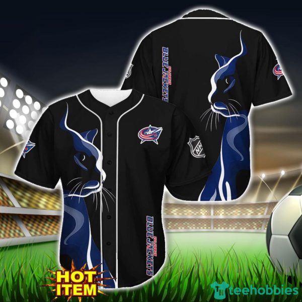Columbus Blue Jackets Black Baseball Jersey Shirt For Fans Product Photo 1