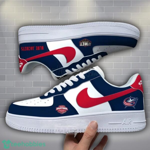 Columbus Blue Jackets NHL Air Force Custom Name AF1 Air Force Sneakers Product Photo 1