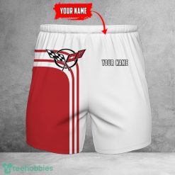 Corvette C5 3D Beach Shorts For Men Logo Car And Custom Name For Fans Product Photo 1