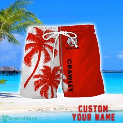 Crawley Town Coconut Pattern Hawaiian Shirt And Shorts Personalized Name Unique Gift For Summer Product Photo 2