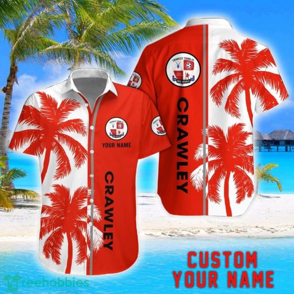 Crawley Town Coconut Pattern Hawaiian Shirt And Shorts Personalized Name Unique Gift For Summer Product Photo 1