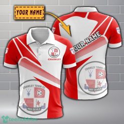 Crawley Town Polo Shirt Sports Ideas Gift Custom Name Product Photo 1
