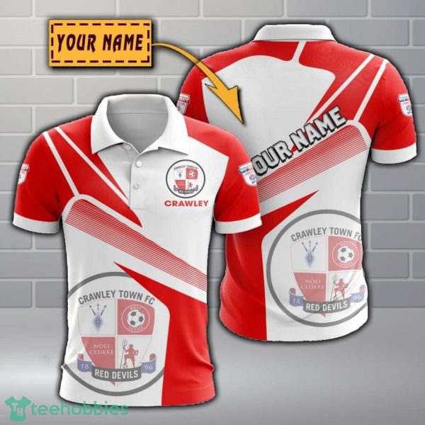 Crawley Town Polo Shirt Sports Ideas Gift Custom Name Product Photo 1