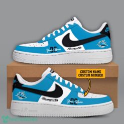 Cronulla Sharks NRL Custom Name And Number Personalized Air Force 1 Sneaker Product Photo 1