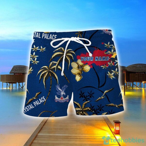 Crystal Palace F.C 3D Hawaiian Shirt And Shorts Custom Name Beach Shirt Product Photo 2