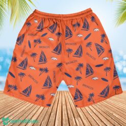 Denver Broncos Sailboat and Coconut Pattern Beach Shorts For Fans Product Photo 2