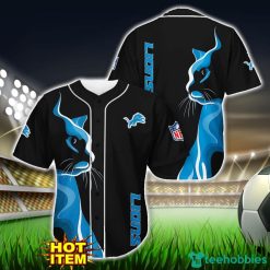 Detroit Lions Black Baseball Jersey Shirt For Fans Product Photo 1