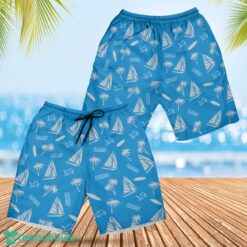 Detroit Lions Sailboat and Coconut Pattern Beach Shorts For Fans Product Photo 1