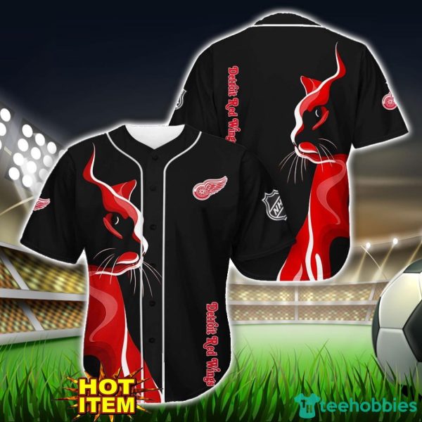 Detroit Red Wings Black Baseball Jersey Shirt For Fans Product Photo 1