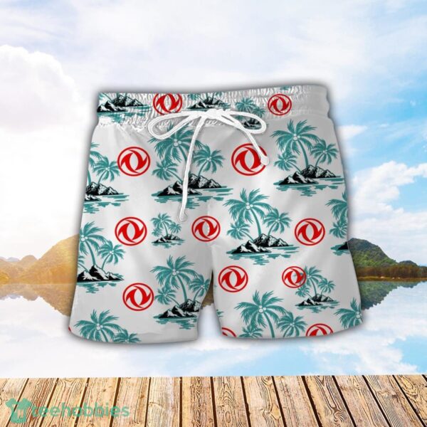Dongfeng Tropical Coconut Pattern Combo 3D Hawaiian Shirt And Shorts Product Photo 2