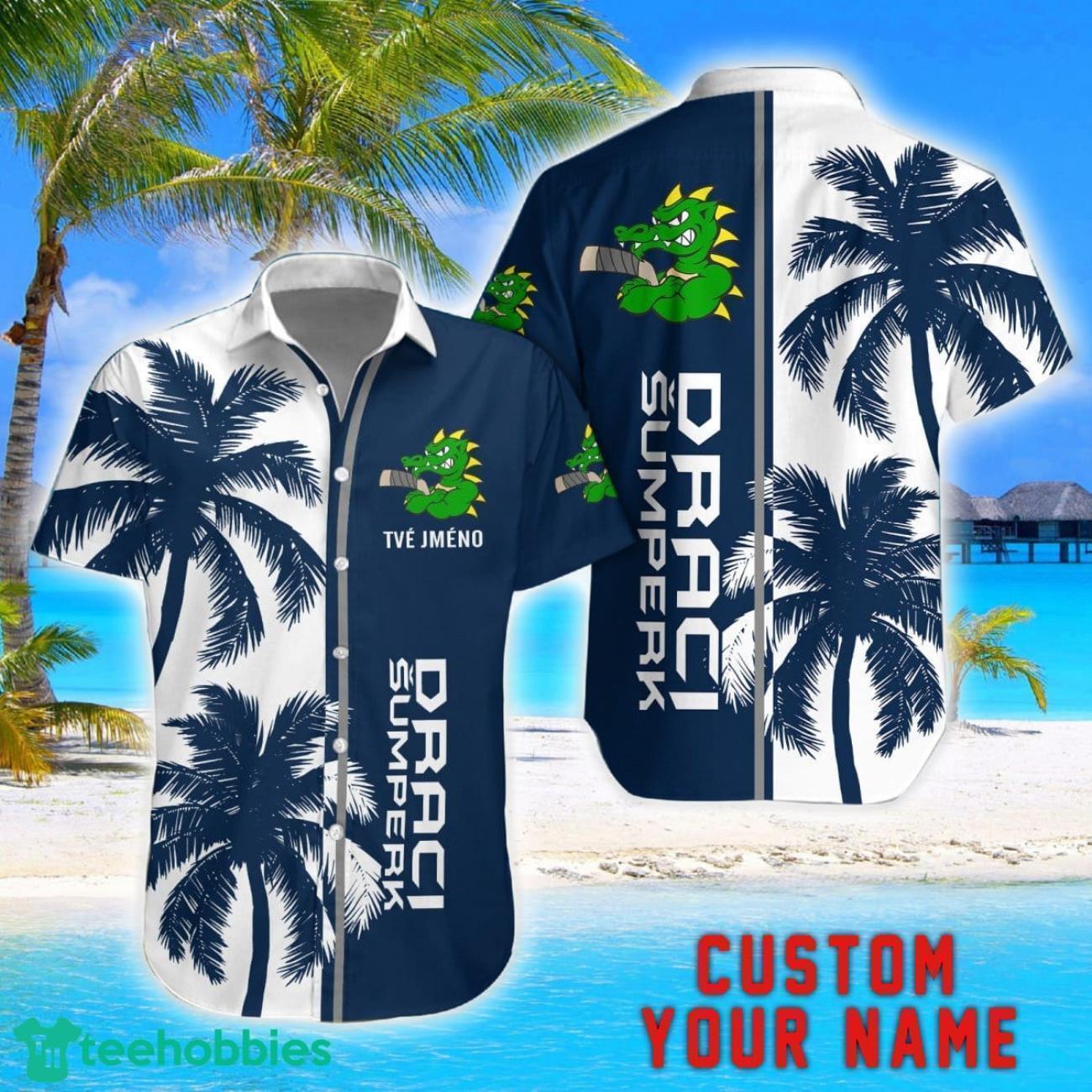 Draci Šumperk Coconut Pattern Hawaiian Shirt And Shorts Personalized Name Unique Gift For Summer image Draci Šumperk Coconut Pattern Hawaiian Shirt And Shorts Personalized Name Unique Gift For Summer Product Photo 1